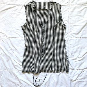 XS 1990s Gingham Vintage Tank Button Down